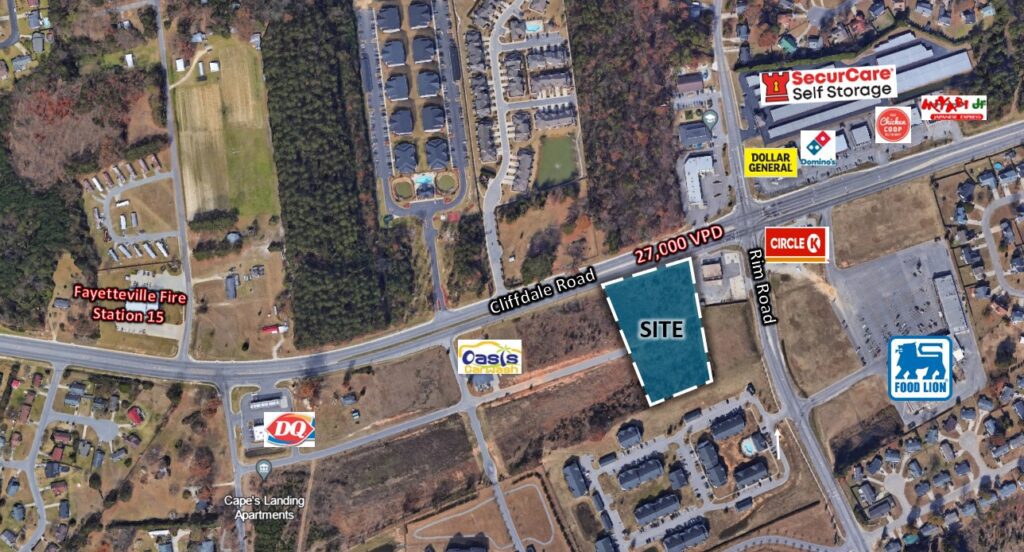 2.71 AC Commercial Lot For Sale Off Cliffdale Road Franklin Johnson